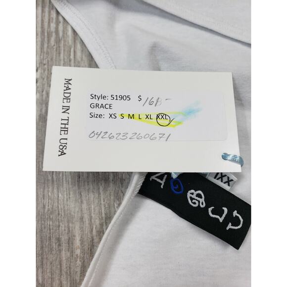 Noblu White Gold Long Sleeve Cotton & Poly Size XXL 2XL Lagenlook Top - Picture 6 of 7